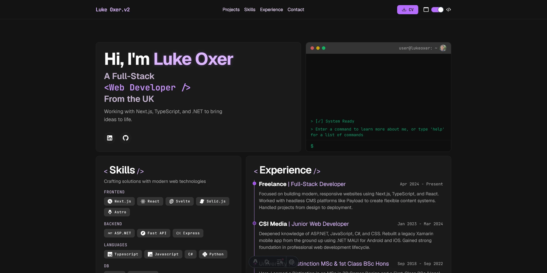 Portfolio Screenshot